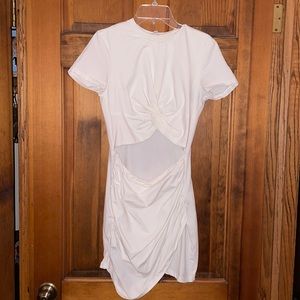 Superdown: white Jersey mini dress